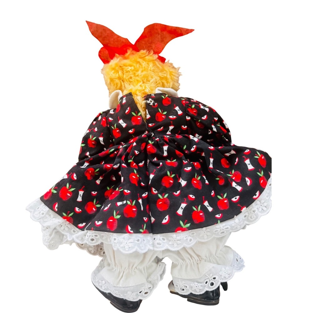 Barbara Conley Tracy Rae ADG 1995 Artist Teddy Bear Apple Dress Signed #4835 ADG - Picture 4 of 8
